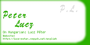 peter lucz business card